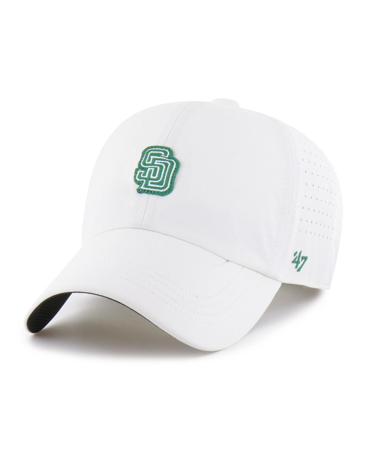 '47 Brand Men's White San Diego Padres Elevated Greens Clean Up Adjustable Hat
