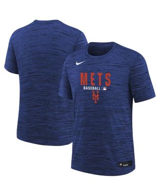 Big Boys and Girls Royal New York Mets Authentic Collection Velocity Dri-FIT T-Shirt