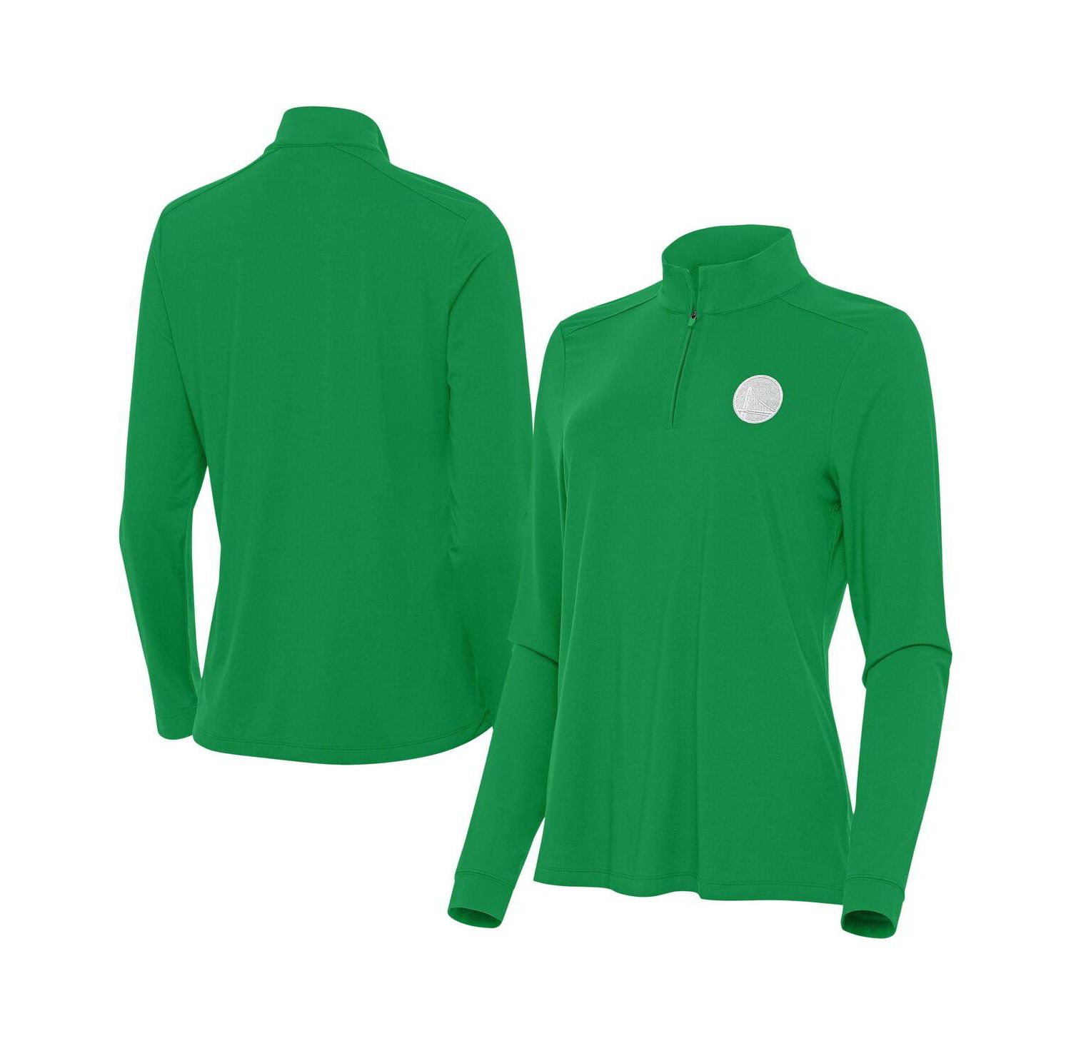Women's Kelly Green Golden State Warriors St. Patrick's Day Intent Quarter-Zip Top