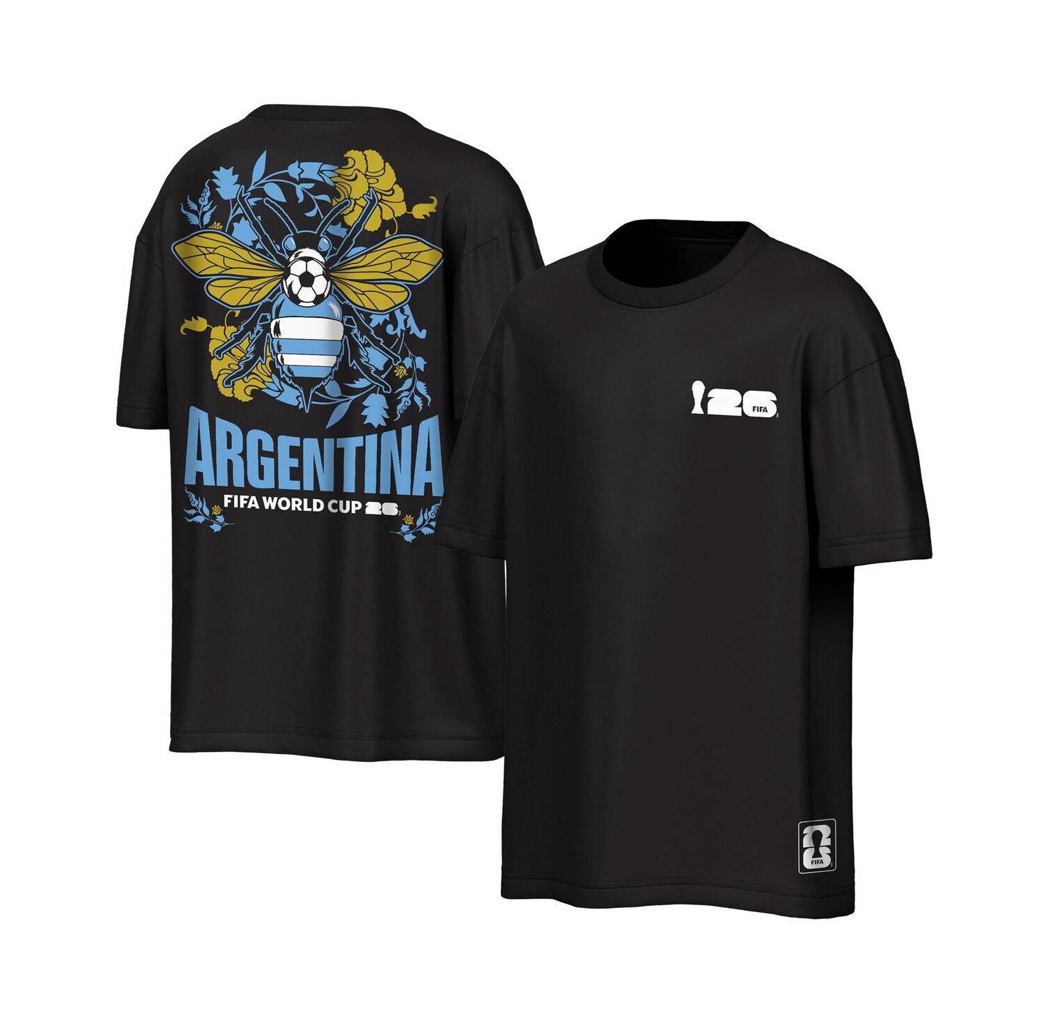 Men's Black FIFA World Cup 2026 Rally Oversized 2-Hit T-Shirt