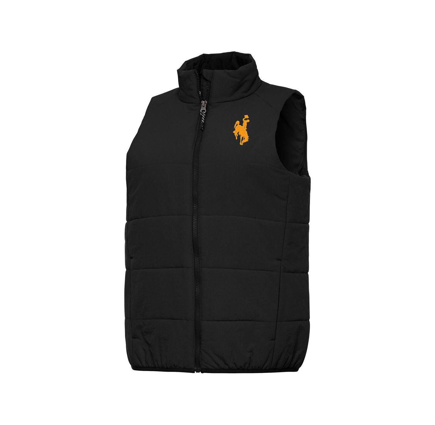Women's Black Wyoming Cowboys Experience Full-Zip Puffer Vest