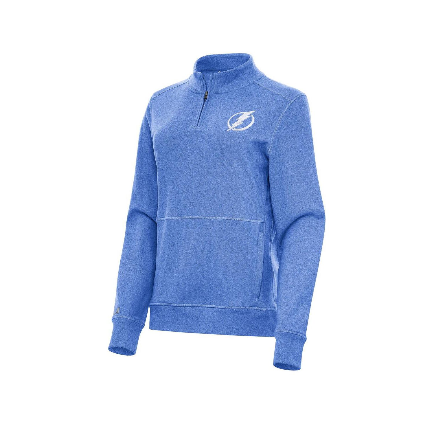 Women's Heather Royal Tampa Bay Lightning Crush Quarter-Zip Fleece Sweatshirt