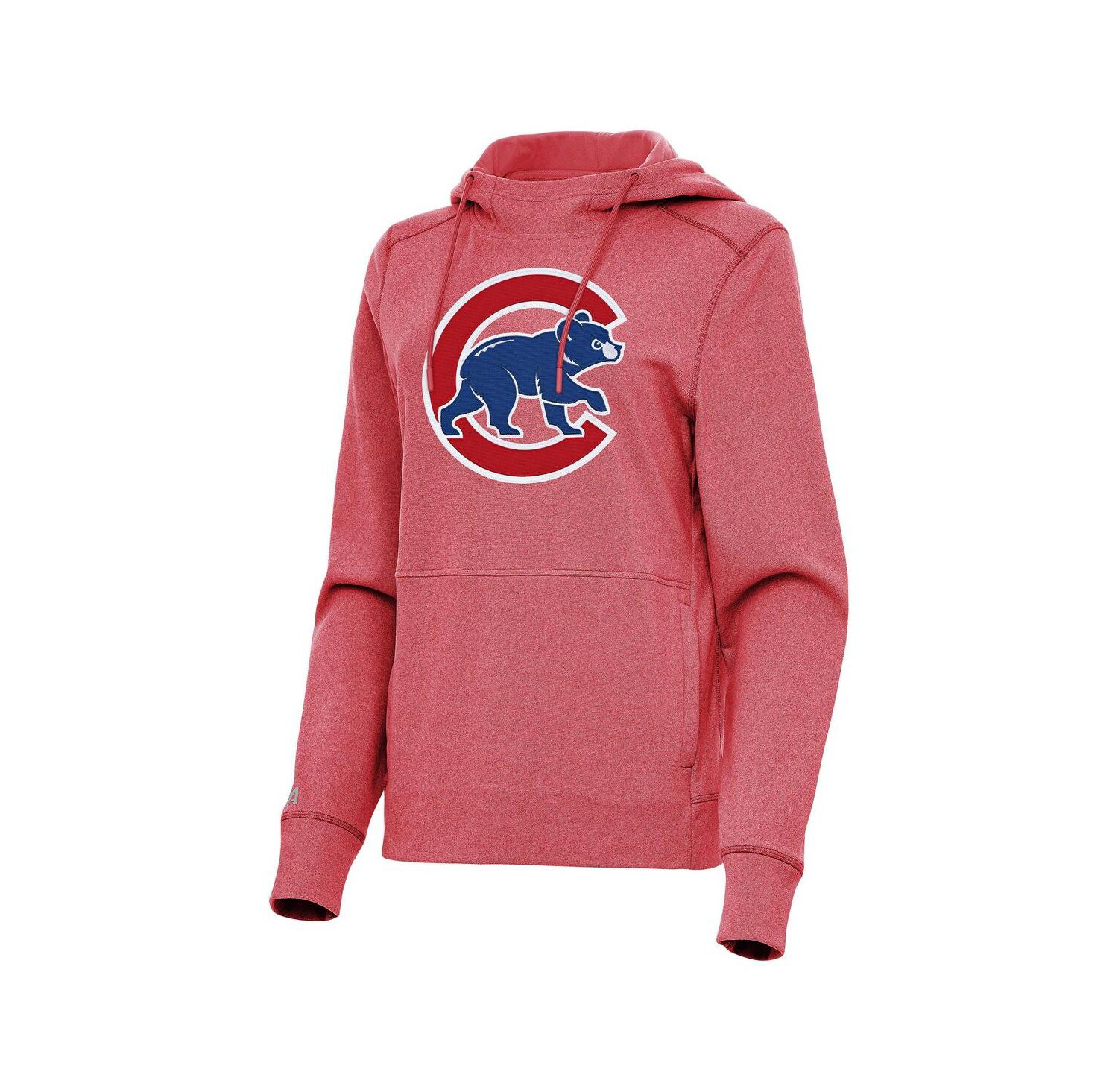 Women's Heather Red Chicago Cubs Justice Pullover Hoodie