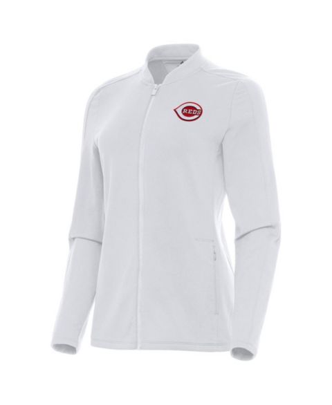 Женские куртки Antigua Women's White Cincinnati Reds Continual Full-Zip Jacket