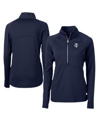 Women's Navy Minnesota Twins Adapt Eco Knit Stretch Half-Zip DryTec Top