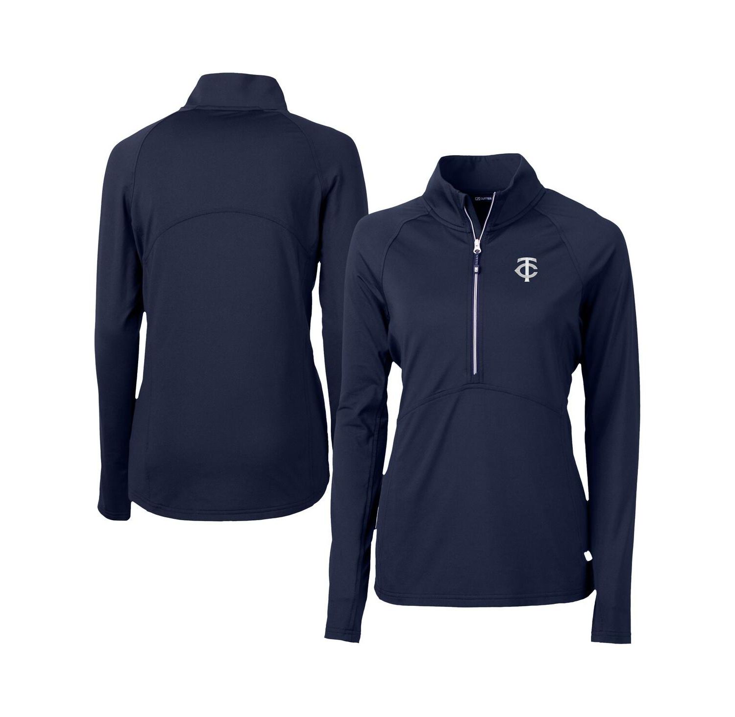Women's Navy Minnesota Twins Adapt Eco Knit Stretch Half-Zip DryTec Top