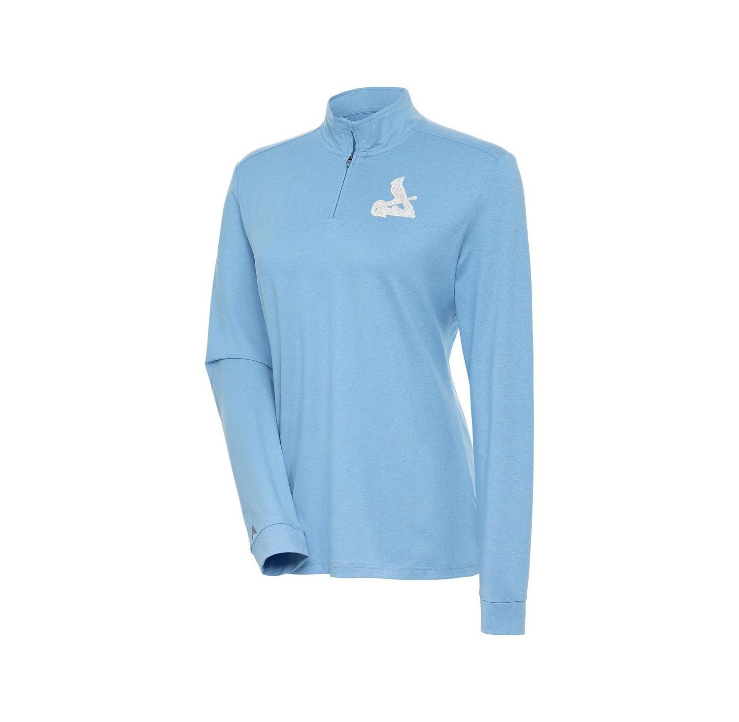 Women's Light Blue St. Louis Cardinals Mentor Quarter-Zip Pullover Top