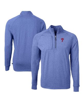 Men's Heather Royal Philadelphia Phillies Adapt Eco Knit Stretch Quarter-Zip Pullover