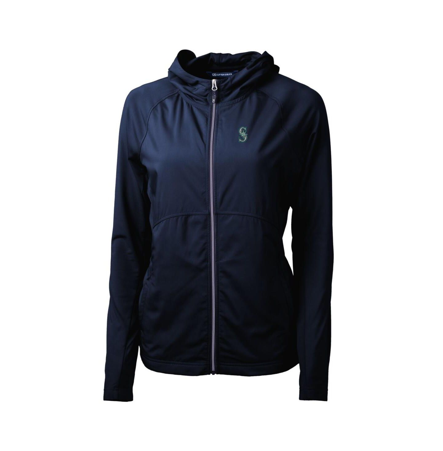 Женская куртка Cutter & Buck Navy Seattle Mariners Adapt Eco Knit Full-Zip — фото 1