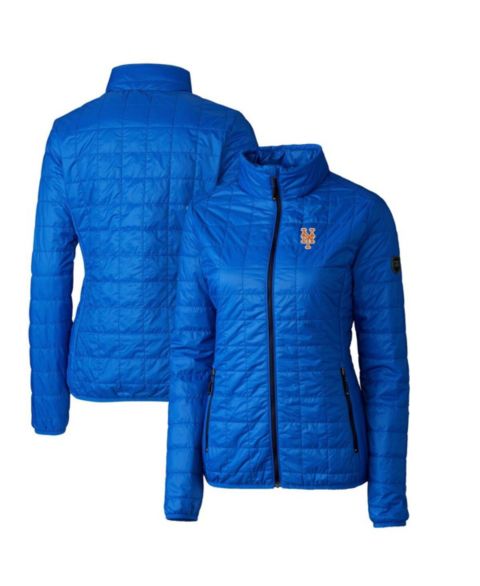 Женские куртки Cutter & Buck Women's Royal New York Mets Rainier PrimaLoft Eco Full-Zip Puffer Jacket