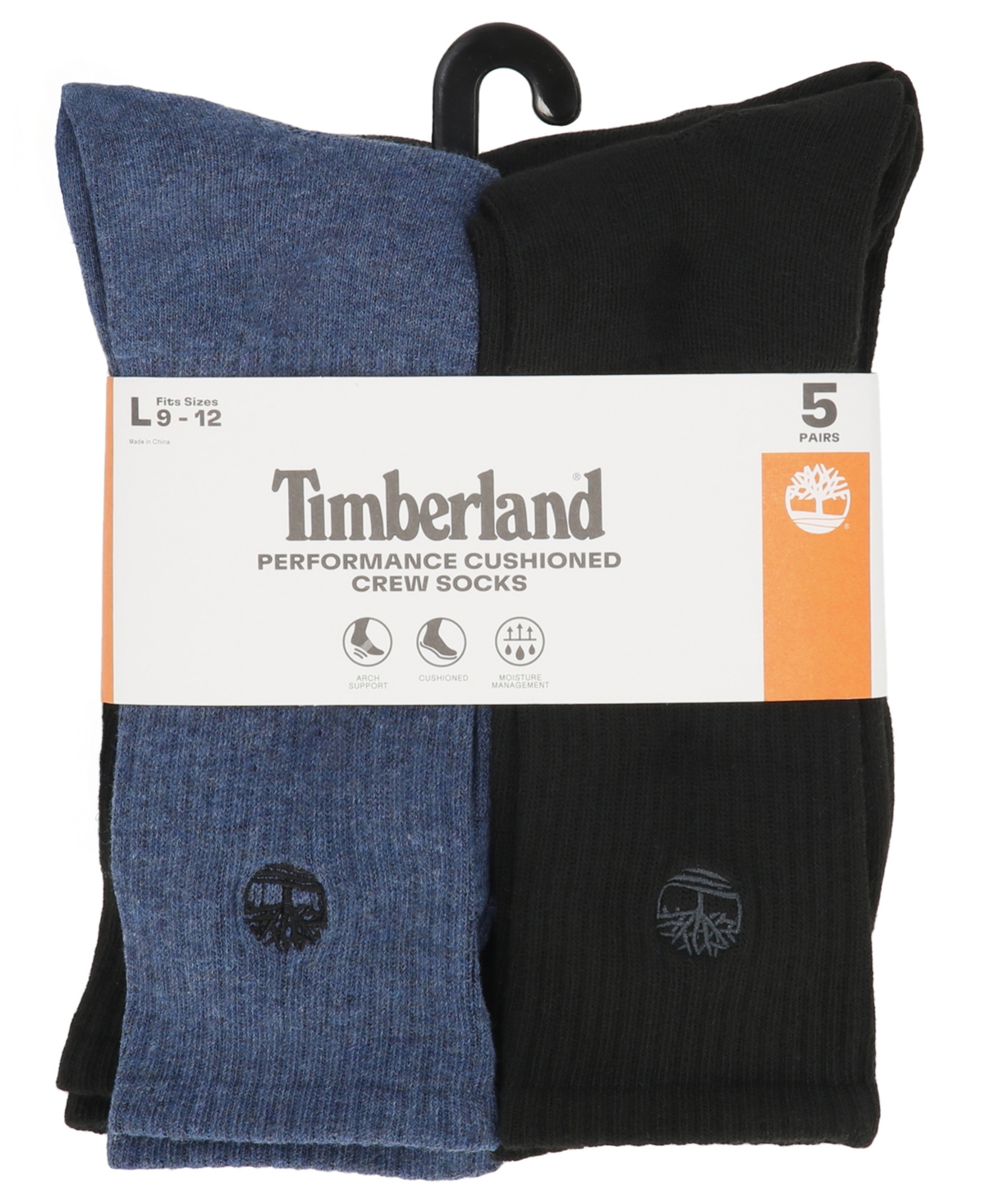 Timberland Men's 5-Pair Rivington Crew Socks