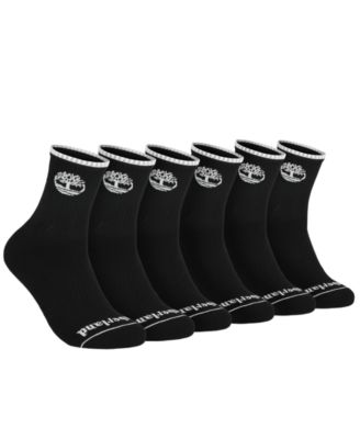 Men's 6-Pack Tipped High Quarter Logo Sock