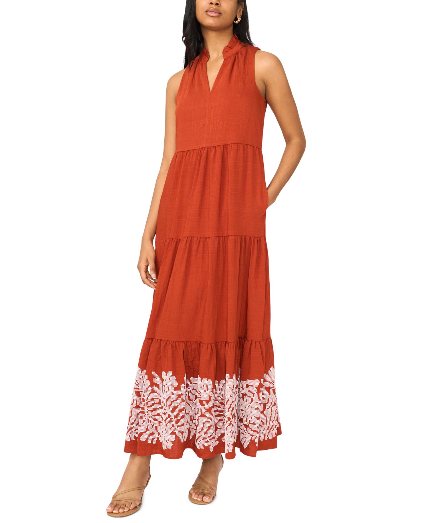 Women's V-Neck Sleeveless Dress