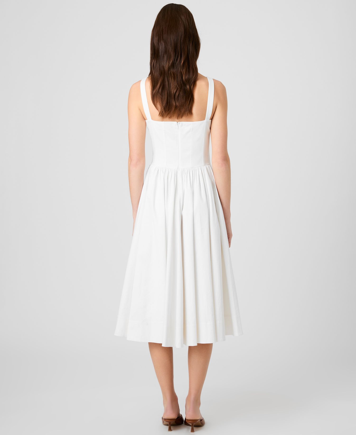 Women's Fitted Bodice Midi Dress