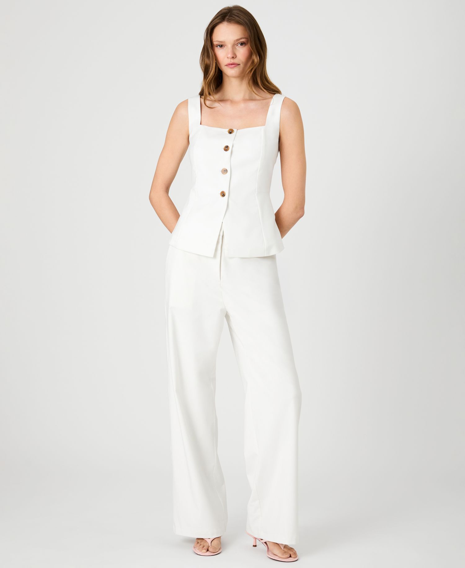 Women's Twill High-Rise Relaxed Ankle Trousers