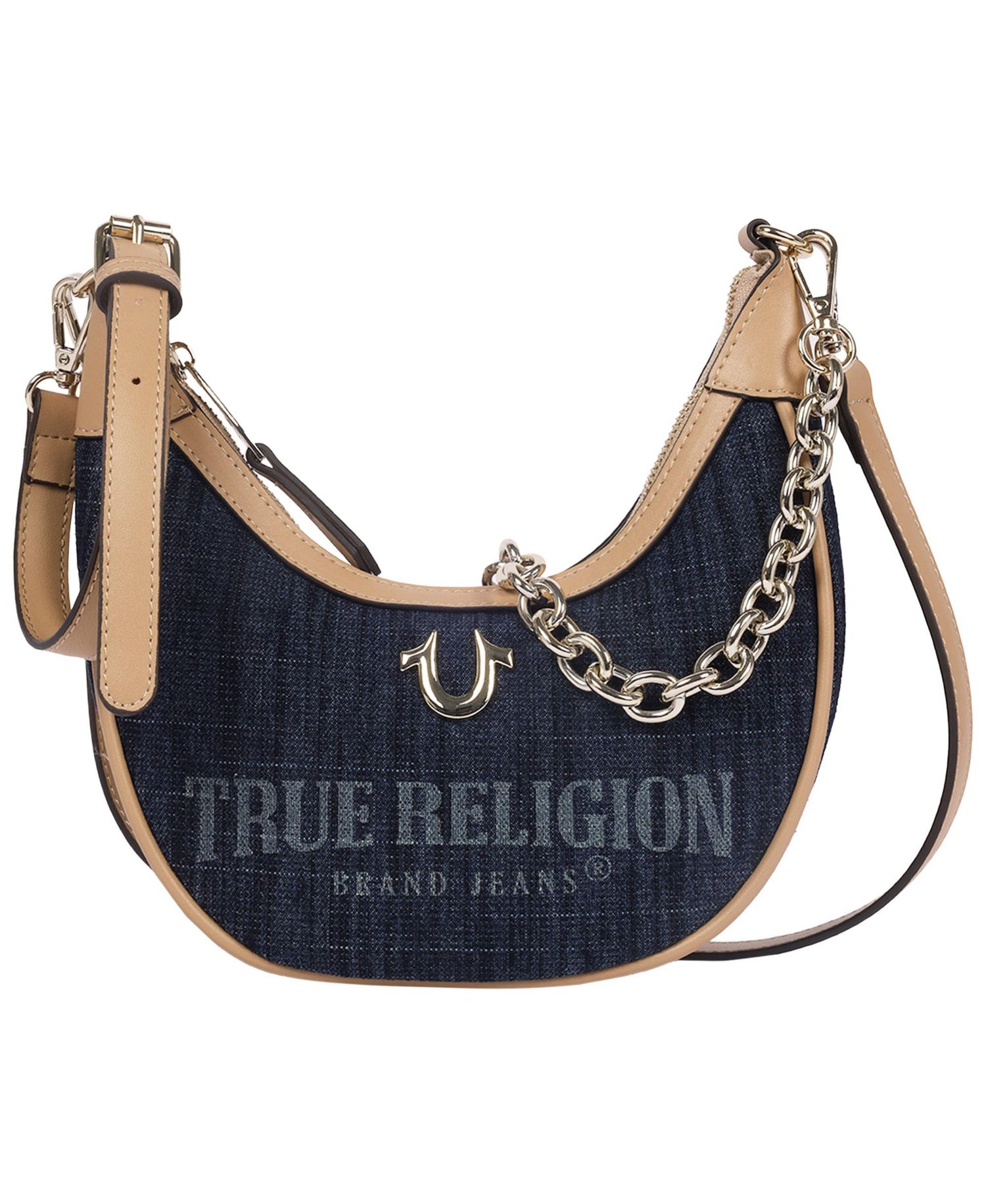 Multi-Strap Denim Shoulder Bag