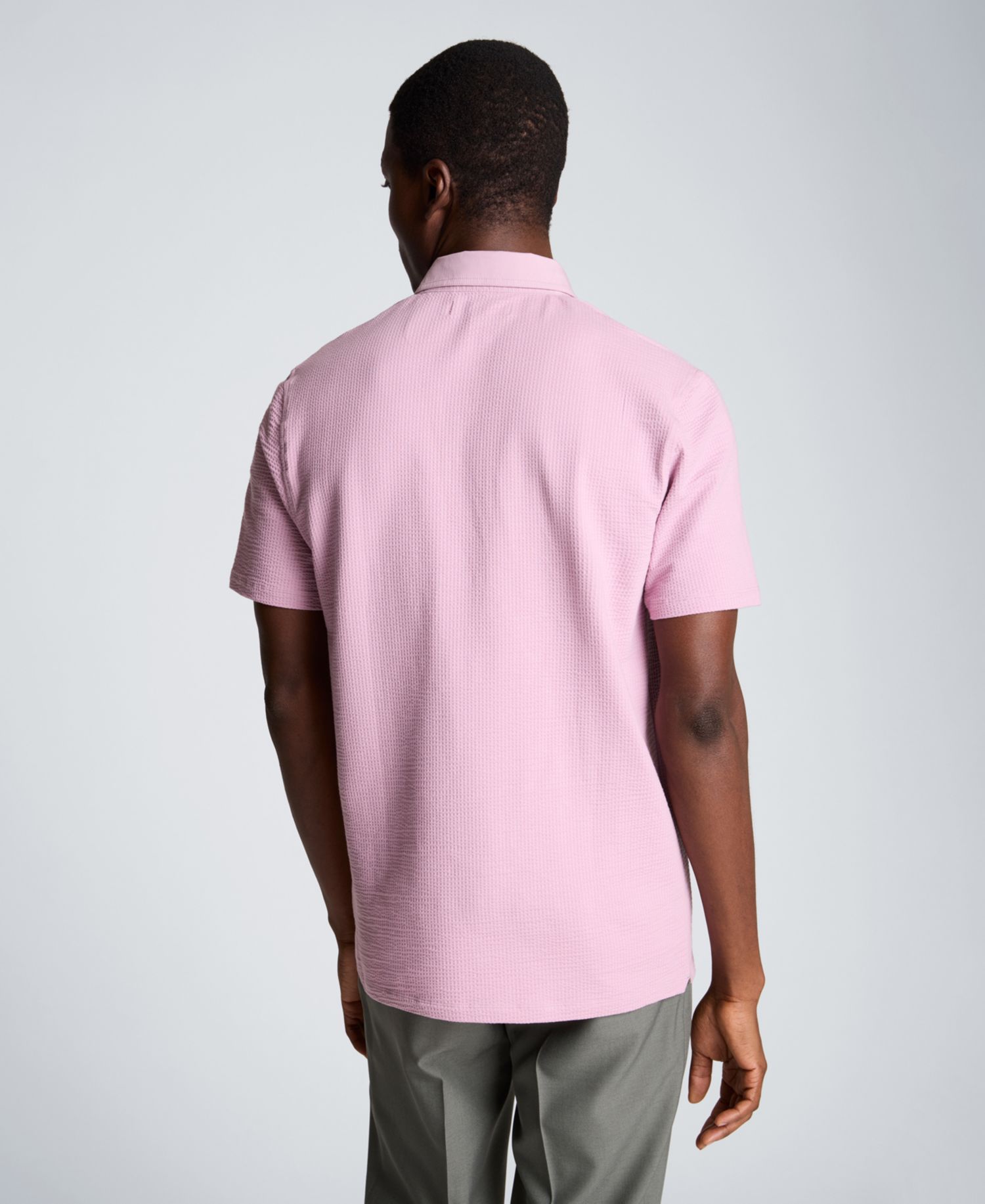 Men's Seersucker Classic-Fit Polo Shirt