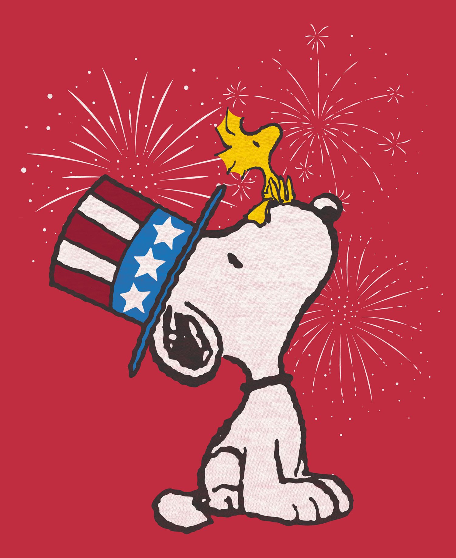Men's Snoopy Fireworks Sleeveless Graphic T-Shirt