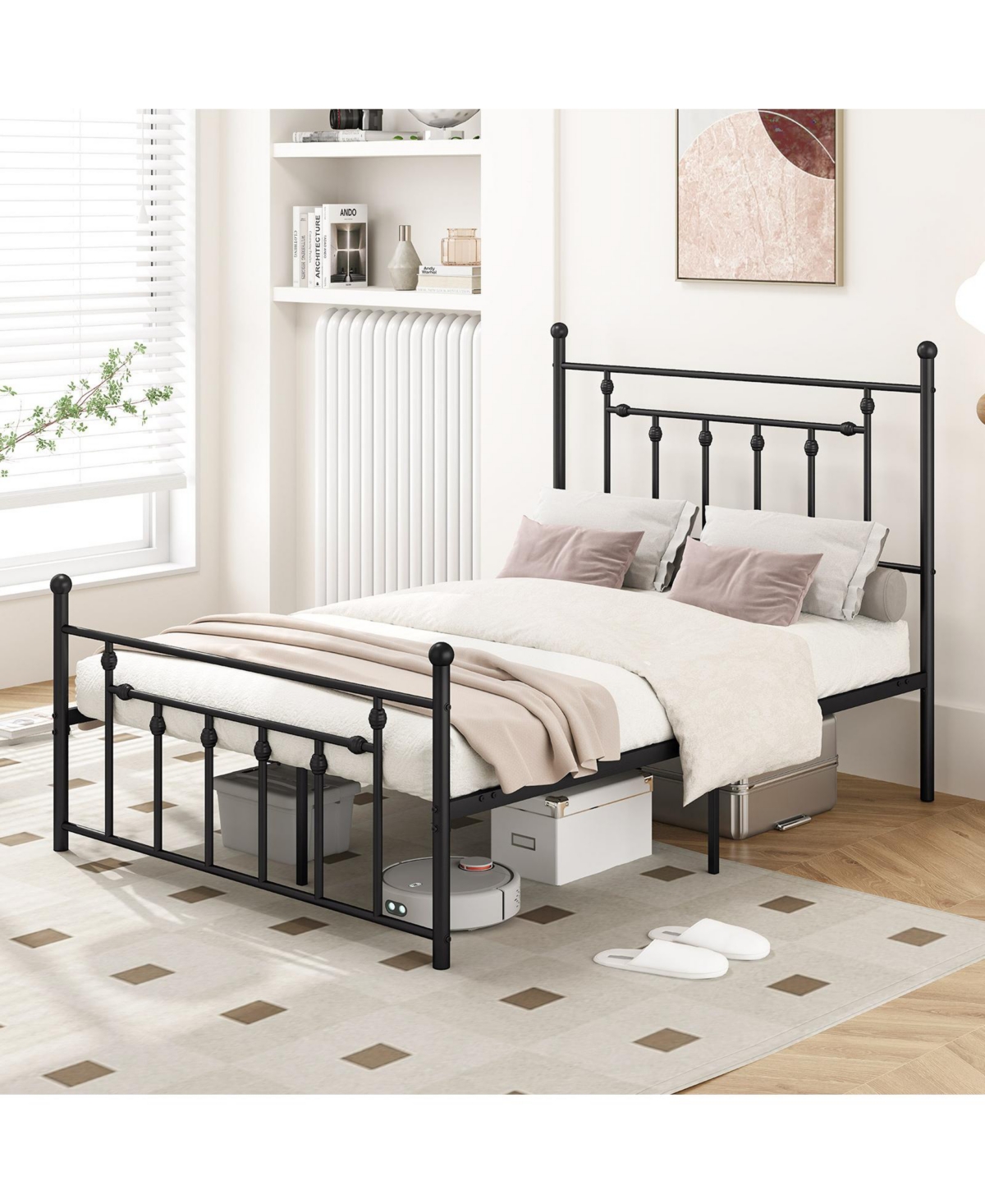 Slickblue Metal Bed Frame with Headboard