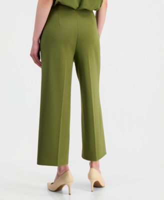 slim fit dress slacks Ice green woven formal pants for women casual and office wear