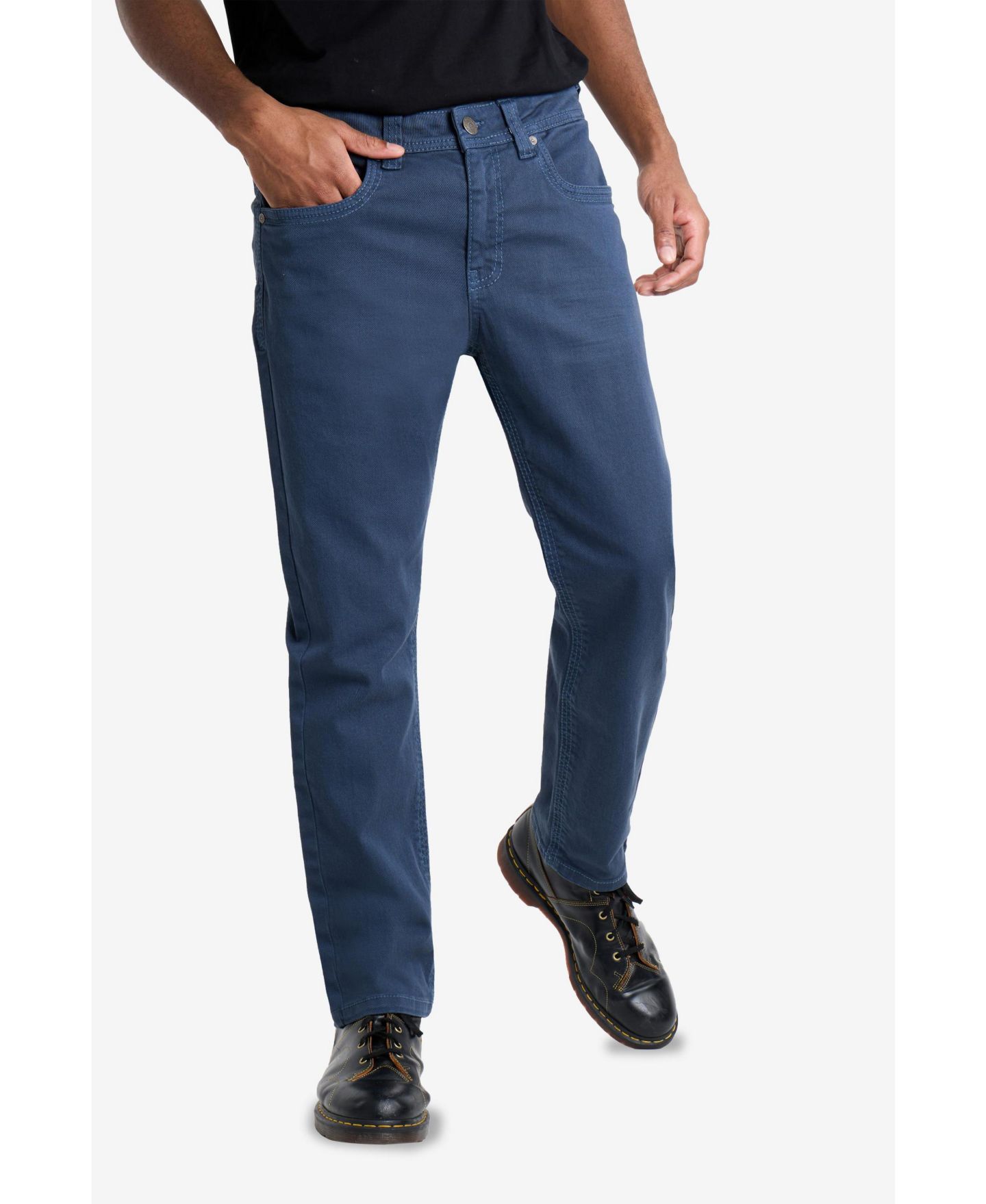 Мужские джинсы CULTURA Saddle Stitch Color Denim Jeans, цвет: Синий — фото 4