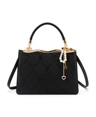 Amara Embossed Small Top Handle Crossbody Handbag