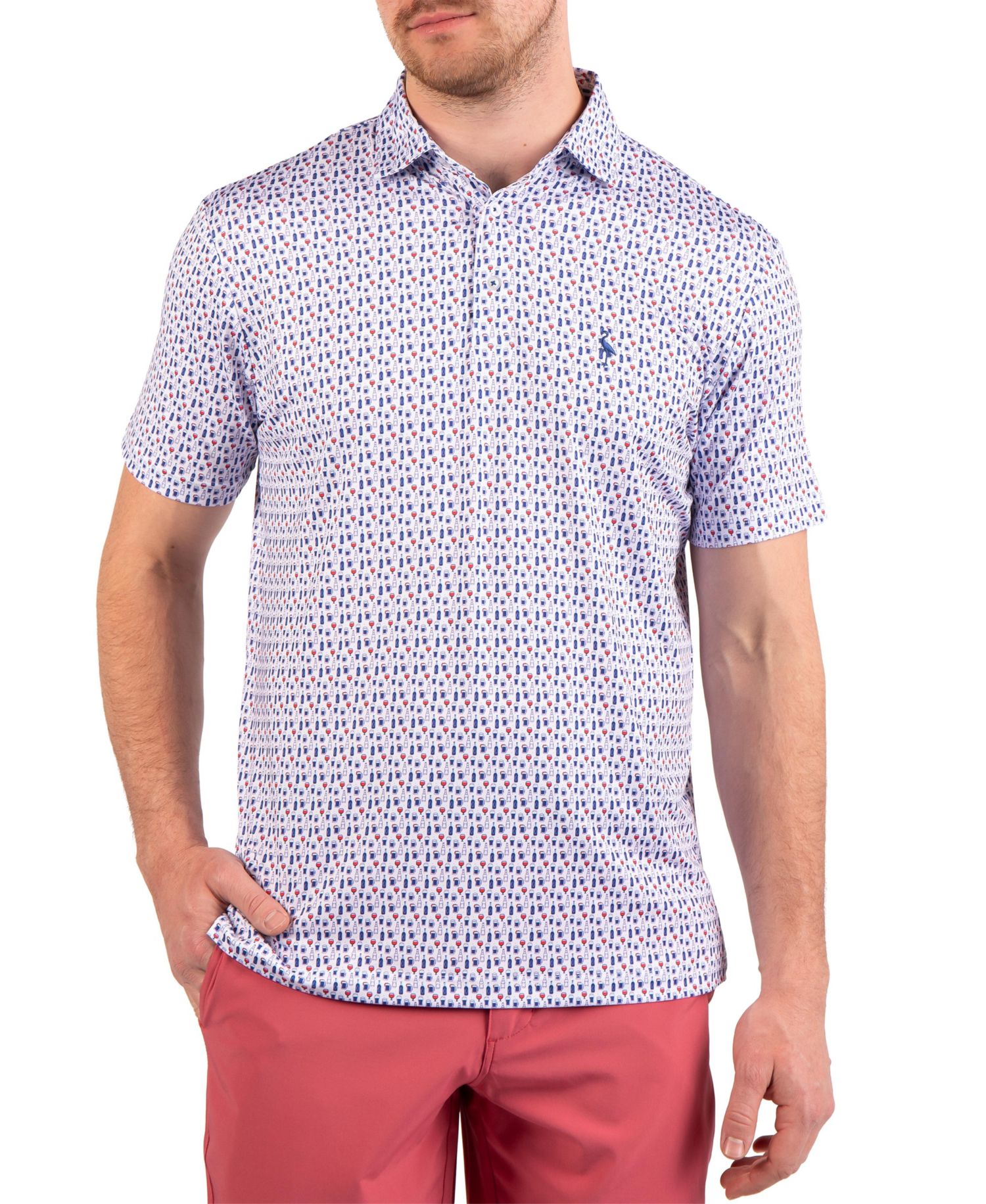 Men's Bottoms Up Printed Performance Polo