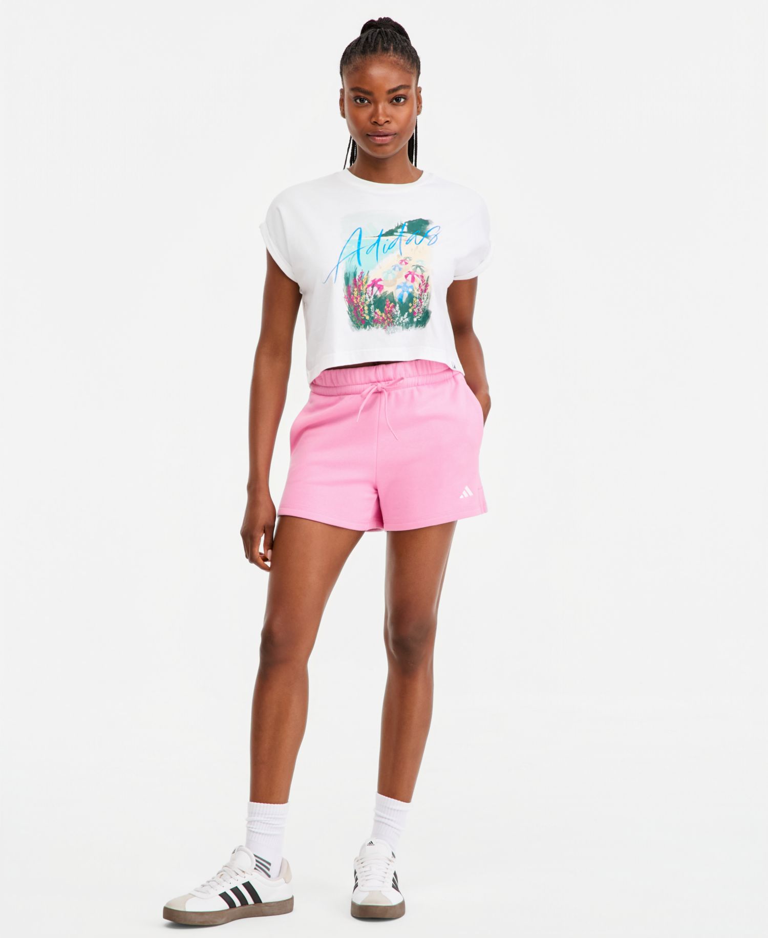 Women's Summer Romance Crewneck Graphic Cotton T-Shirt