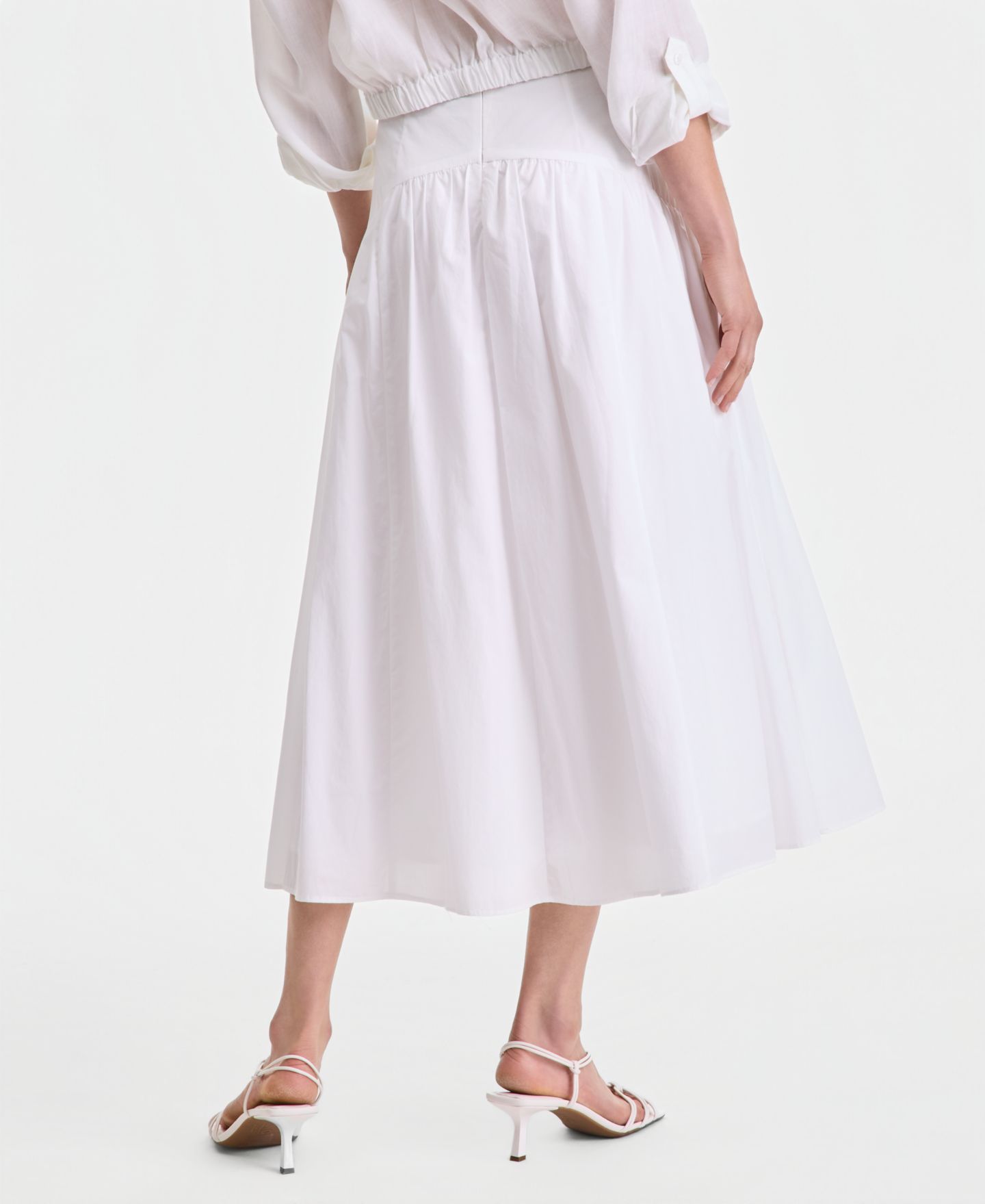 Женская юбка I.N.C. International Concepts Cotton Midi, цвет: Яркий белый — фото 2