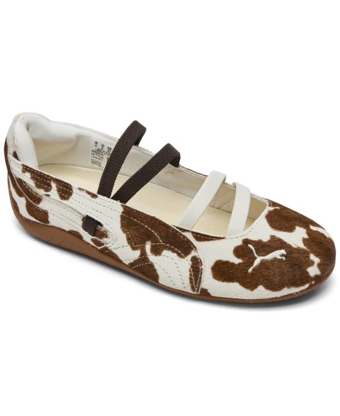 Обувь Puma Big Girls Speedcat Ballet Cow Print Mary Jane Shoes from Finish Line