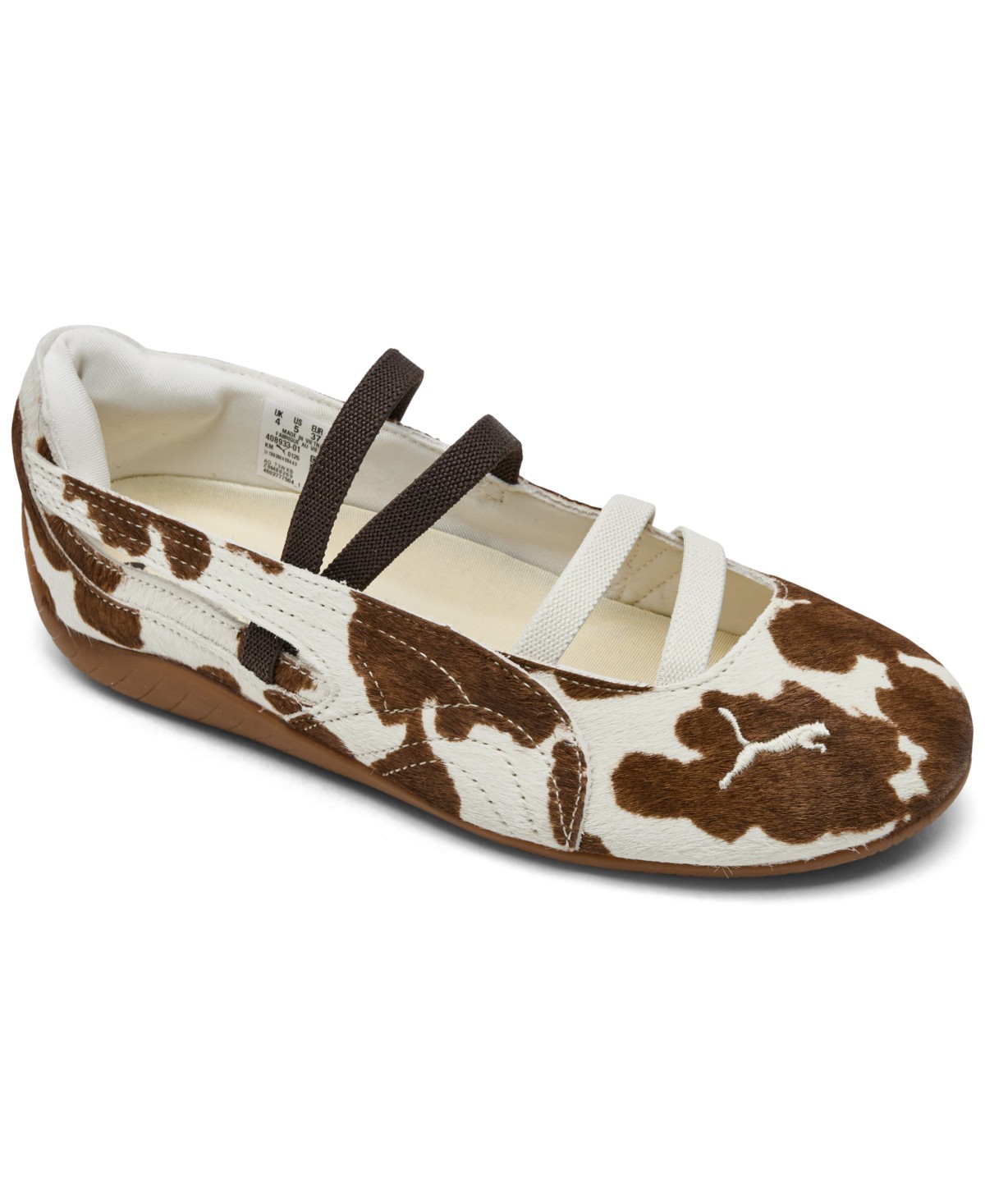 Обувь Puma Big Girls Speedcat Ballet Cow Print Mary Jane Shoes from Finish Line — фото 1