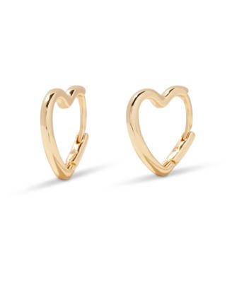 Gold-Tone Plated Minnie Heart Earrings