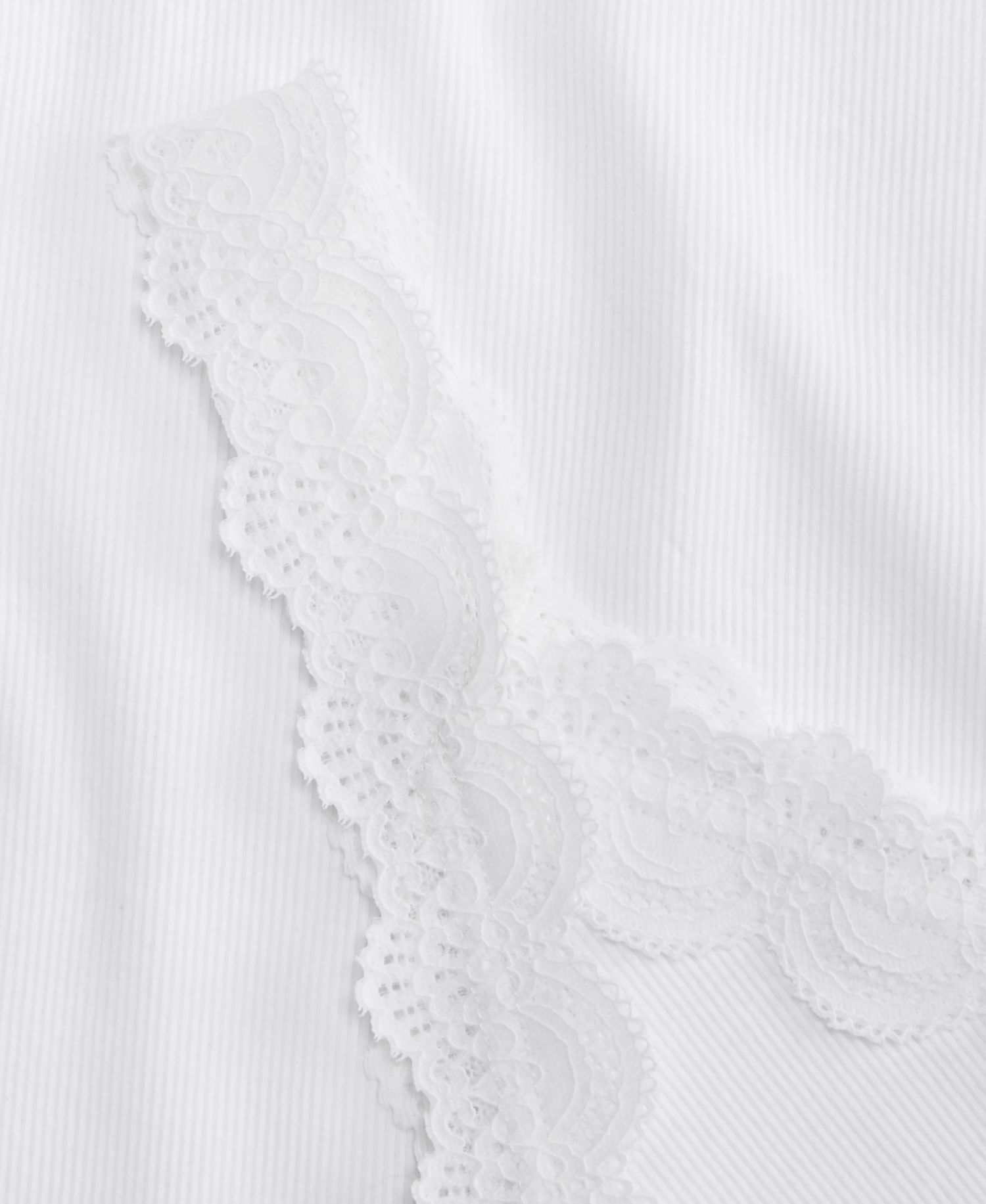 Women's Lace-Trim Ribbed Tank Top