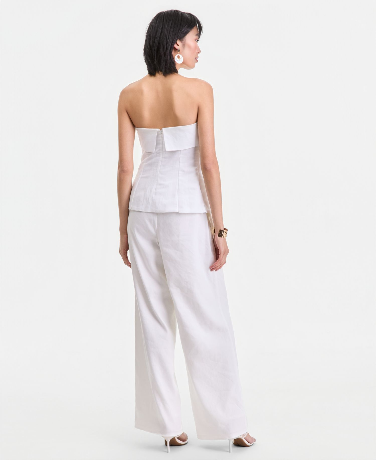 Women's Linen-Blend Wide-Leg Pants