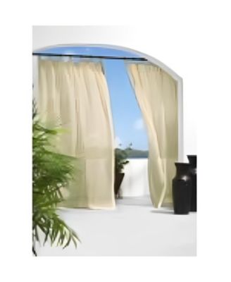 Escape Hook and Loop Sheer Tab Panel 54 Inches Wide by 96 Inches Long Mushroom