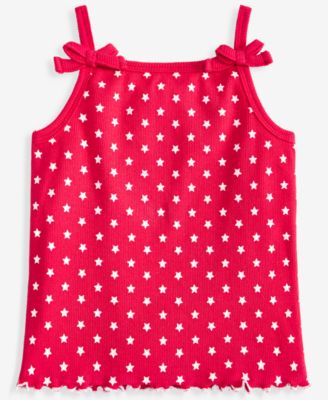 Toddler Girls' 12M-5T Star-Print Ribbed Tank Top