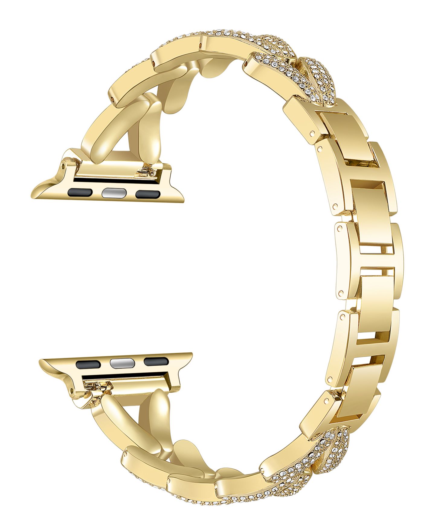 Ремешок для часов Posh Tech Valentina Stainless Steel and Rhinestone Band for Apple Watch, цвет: Золотой — фото 2
