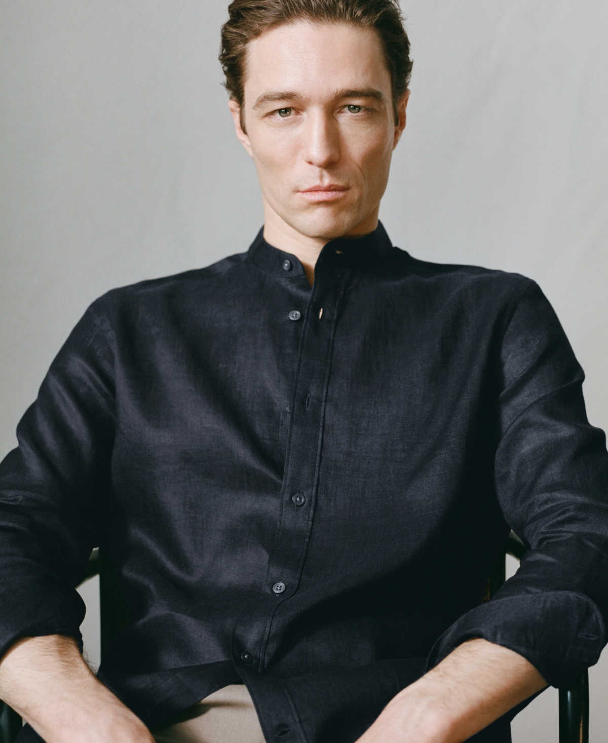 Mango Men's Mao Collar Shirt