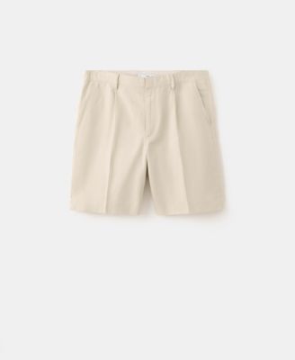 Men's Regular-Fit Cotton-Linen 9.37" Bermuda Shorts