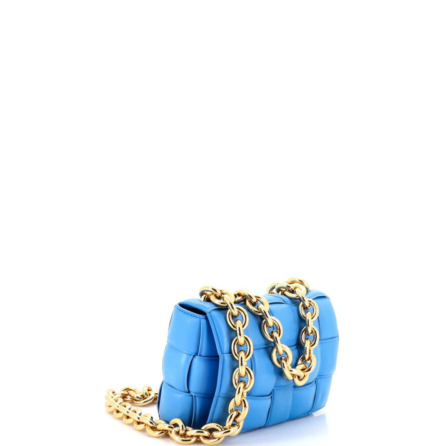 Cassette Chain Crossbody Bag Padded Maxi Intrecciato Leather