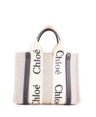 Small Woody Tote Canvas with Leather