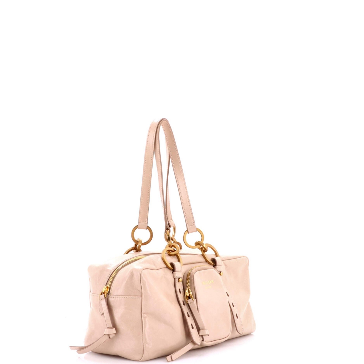 Pre-Owned Prada Medium Dangle Top Handle Bag Leather