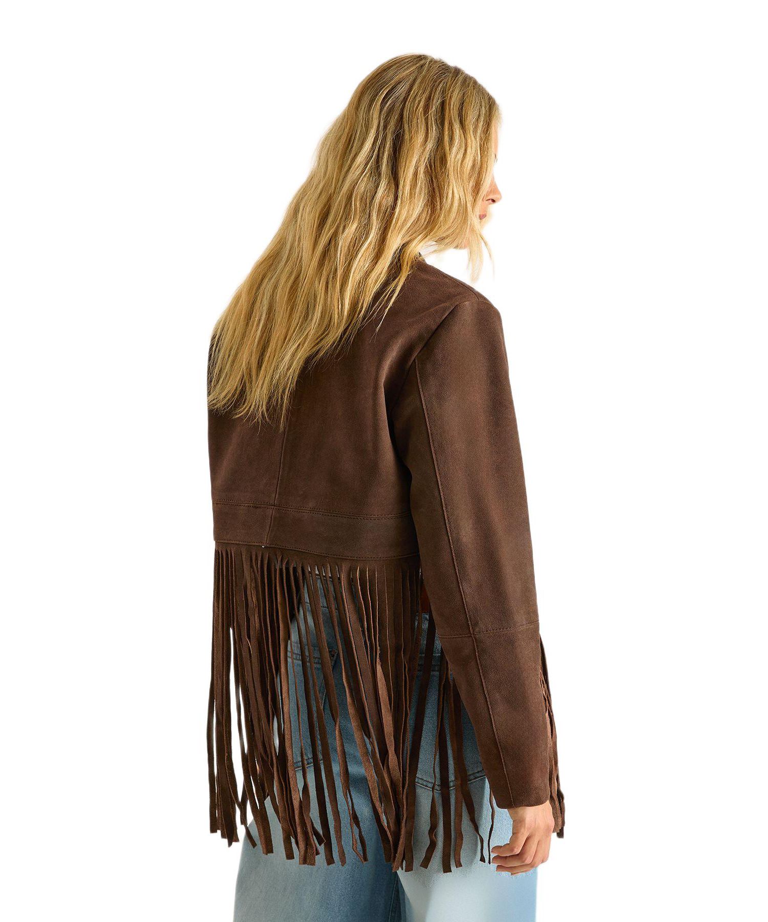 Women's Real Suede Fringe Jacket