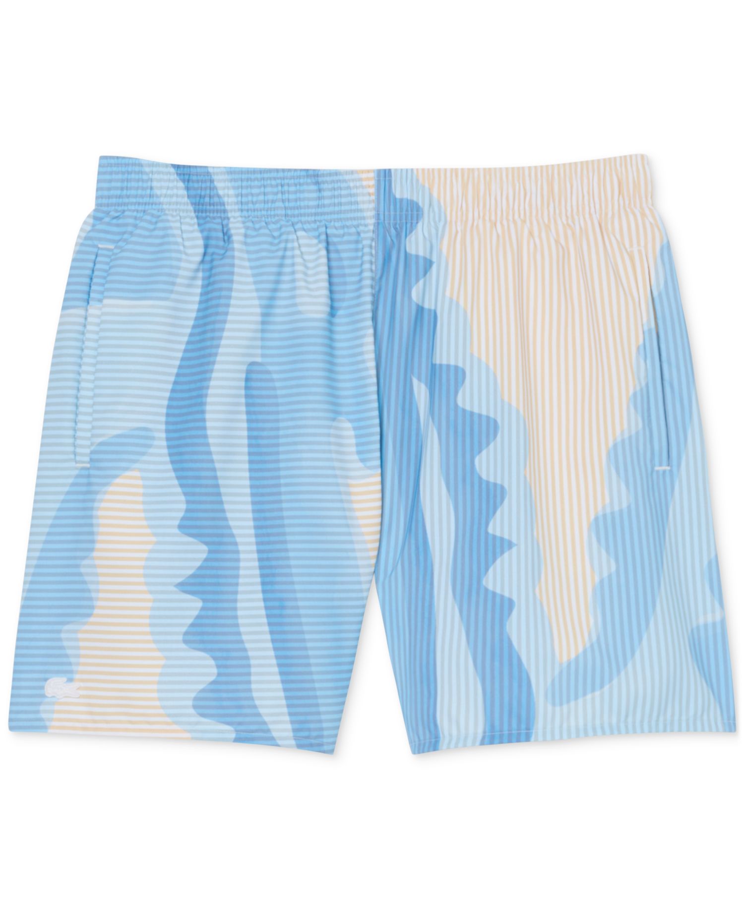 Men's Mid-Length Striped Swim Trunks