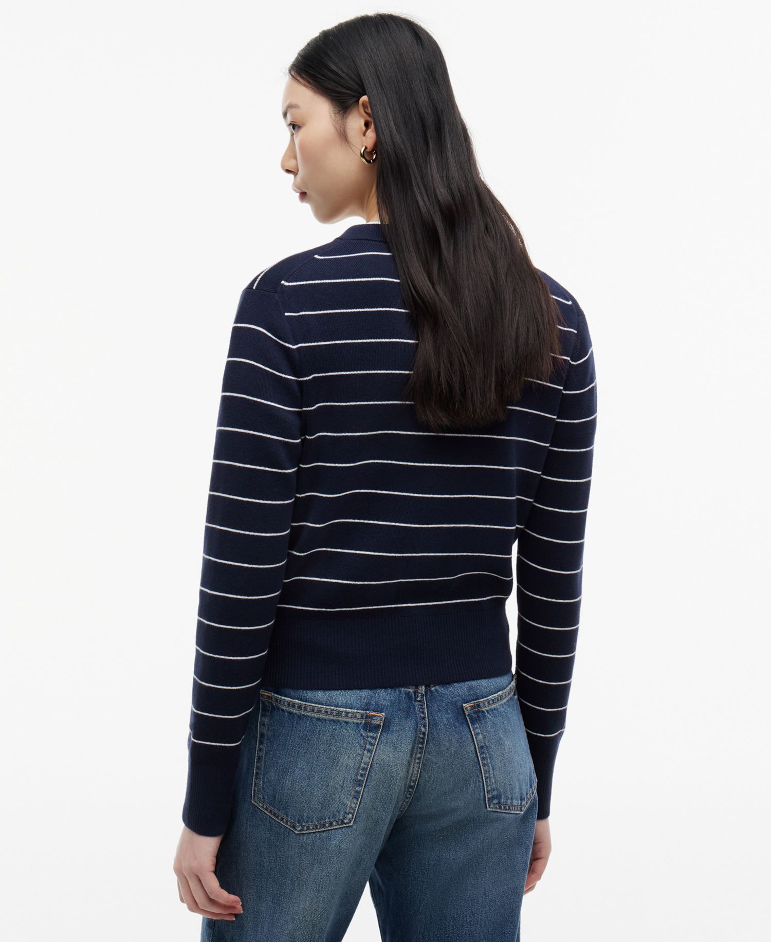 Women's Crewneck Cotton Cardigan