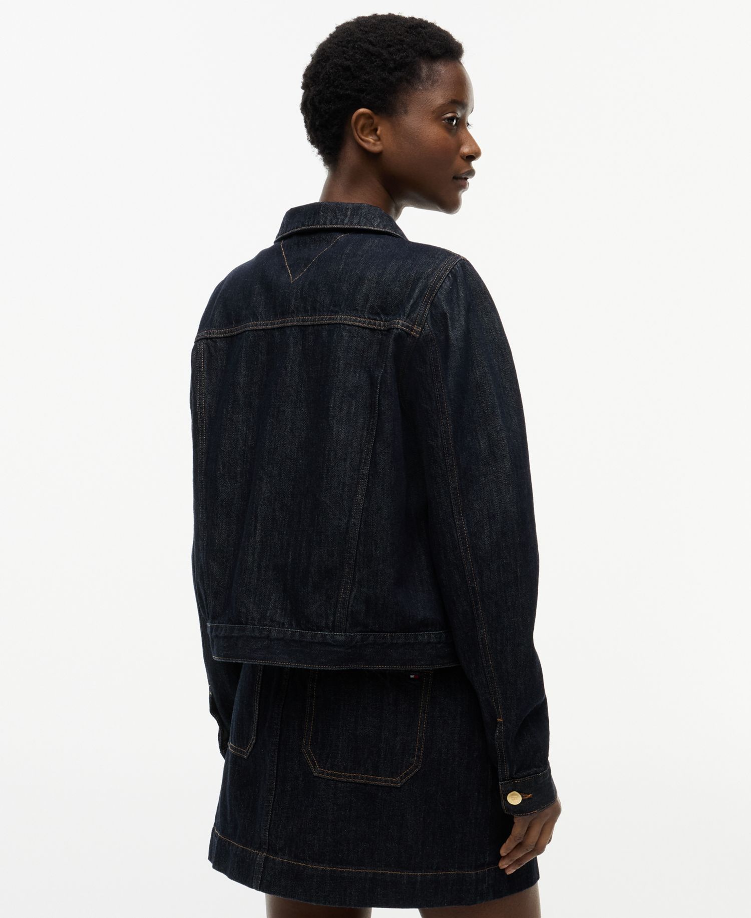 Women's Cotton Collared Denim Jacket