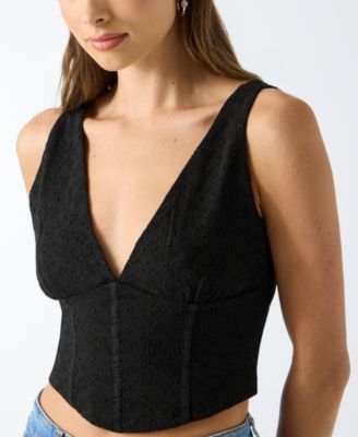 Women's Sleeveless Amaya V-Neck Knit Top