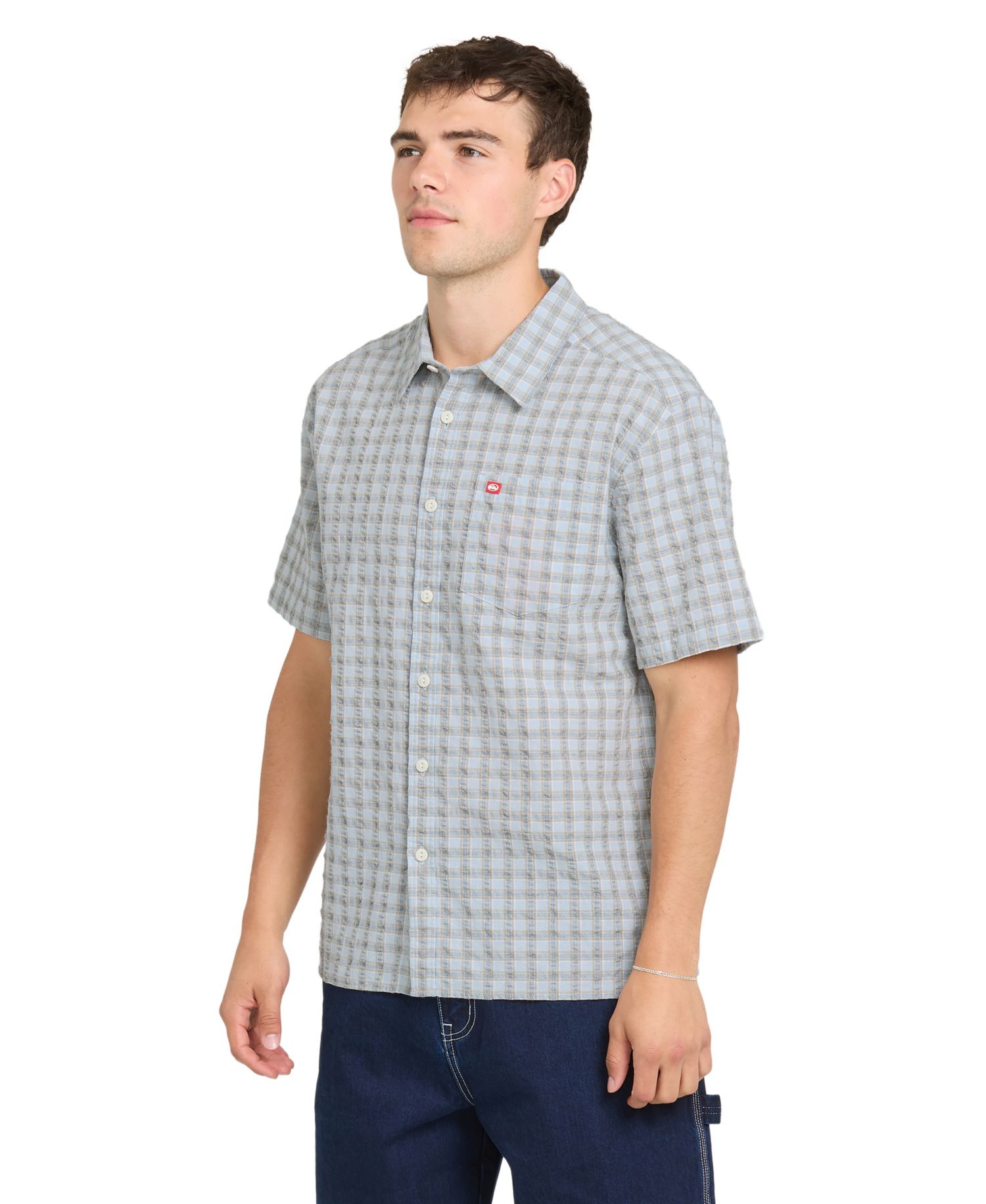 Men's Short-Sleeve Plaid Shirt
