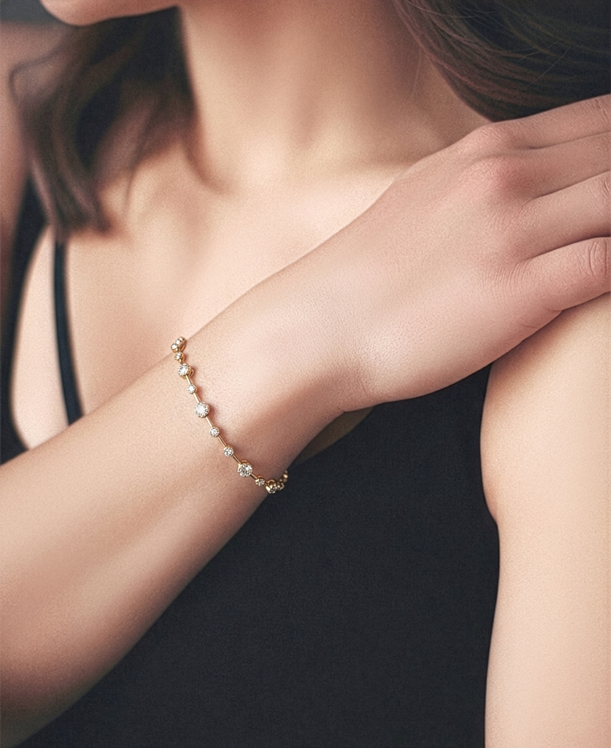 Macy's Diamond Bracelet (1 ct. t.w.) in 10k Yellow Gold