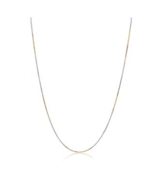 Tricolor 14K Gold-Plated Sterling Silver Chain Necklace